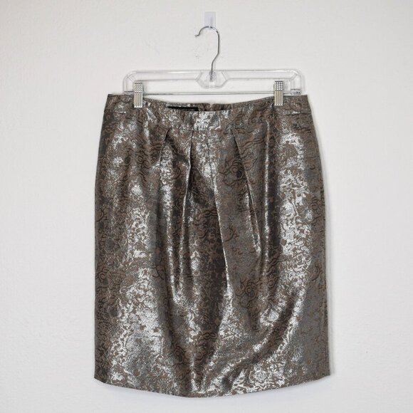 Jones New York Floral Brocade Skirt Sz 8 Cocktail Party Whimsigoth Neutral NWT - Picture 1 of 16